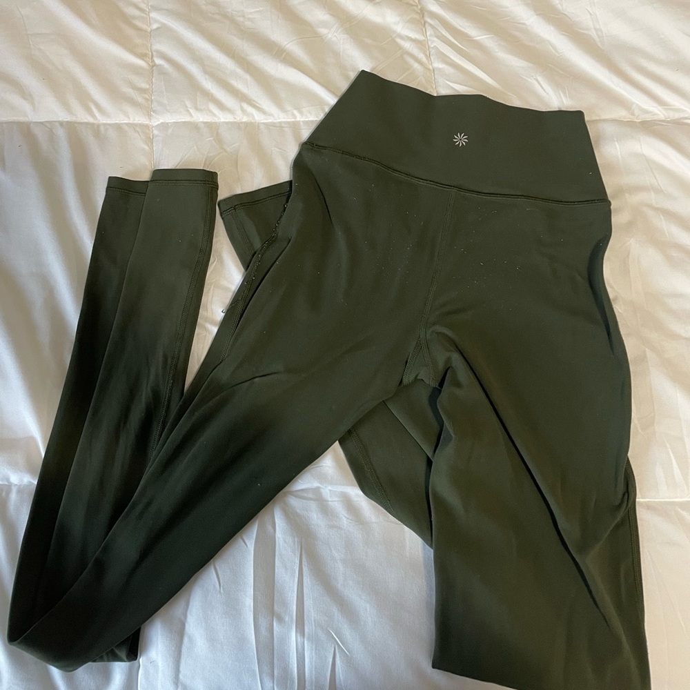 Size small green athleta yoga pants